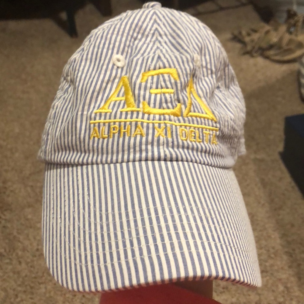 Alpha Xi Delta pin stripe baseball hat